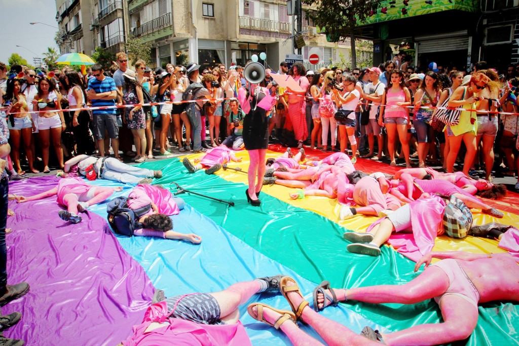 Protest przeciw izraelskiemu pinkwashingowi