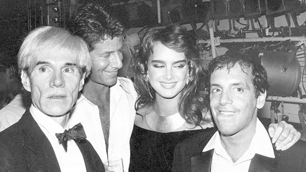 Andy Warhol, Calvin Klein młoda Brooke Shields i Steve Rubell